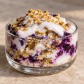 Blueberry Cheesecake Overnight Oats (Balanced)